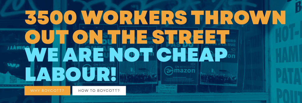We are not cheap labour! Boycott&nbsp;Amazon!